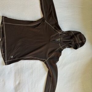 Mountain Hardwear Dark Brown Hooded Top